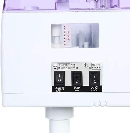 GL Enterprises 2 in 1 Hot & Cold Facial Steamer Machine,800W, Hot Mist Cold Mist,Double Tube,Ozone,Rolling Stand Base