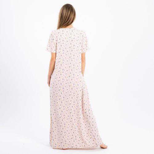 Zecotex Summer Nightgown / Half-sleeved Summer Abaya / Printed Abaya / Cotton Abaya / Reception Abaya