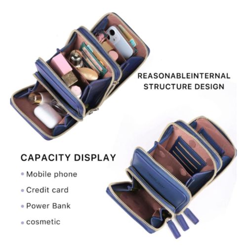 Best Selling Trendy Crossbody Bag3 Zippers Camel