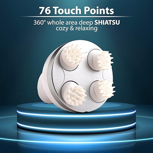Electric Scalp Massage Usb Scalp Massager With 76 Massage Spots 4 Modes Head Meridians Massager Stress Relief Portable Scalp Massager Shampoo Massagers Scalp Brush