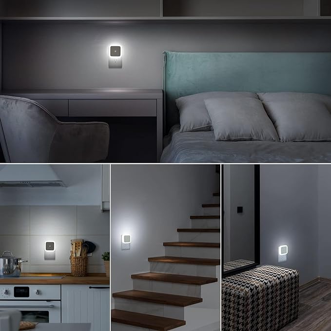 0.5 W LED Night Lamp Automatic Sensor Smart LED Night Light for Kids Elderly Bedroom Plug Type – Pack of 1 (White)