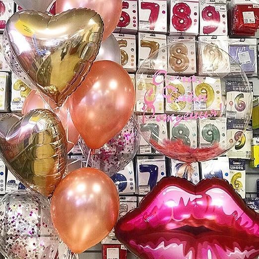 Rose Gold Foil Heart Balloons 10pcs Rose Gold Heart Balloons 18 Inch Valentines Day Balloons Helium Balloons for Birthday Wedding Valentine's Day Birthday Party Decorations