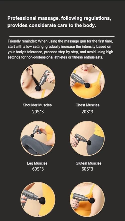 Massage Gun Mini Fascia Gun USB Rechargeable with storage bag Portable Full Body Muscle Relaxation Massager Home