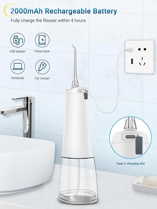 Reva Professional Water Flosser - Cordless Oral Irrigator, 300ML Reservoir,