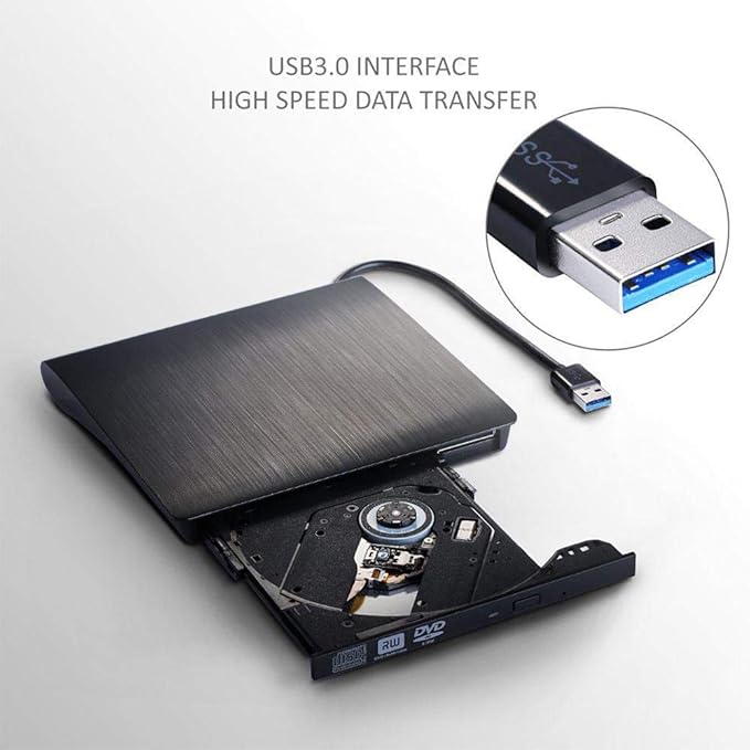 USB 3.0 DVD RW CD External Optical Drive Burner For Laptop & Desktop, Notebook, PC