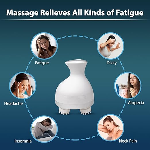 Electric Scalp Massage Usb Scalp Massager With 76 Massage Spots 4 Modes Head Meridians Massager Stress Relief Portable Scalp Massager Shampoo Massagers Scalp Brush