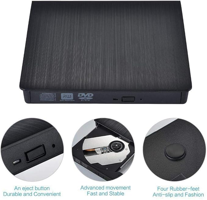 USB 3.0 DVD RW CD External Optical Drive Burner For Laptop & Desktop, Notebook, PC