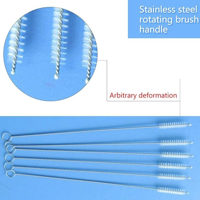 5 Pieces/Lot Straw Cleaning Brush Stainless Steel Washing Drinking Tube Straw Brush Cleaner for Bottle Coffee Tea Mug