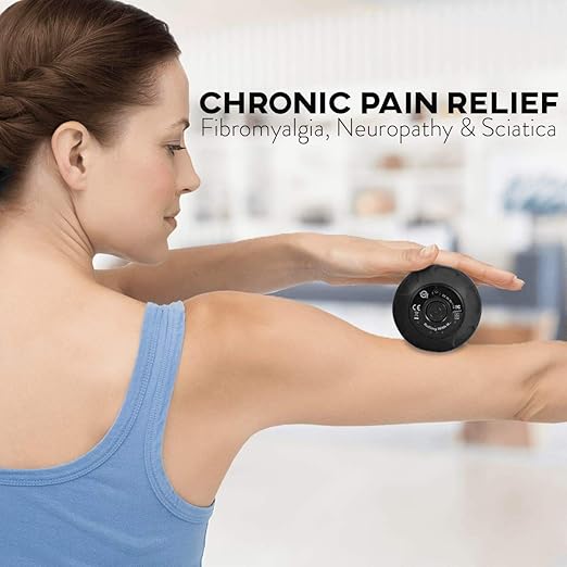 Vibrating Peanut Massage Ball - Deep Tissue Trigger Point Therapy, Myofascial Release - Handheld, Cordless - 4 Intensity Levels - Dual Lacrosse Ball Vibration Massager (Black)