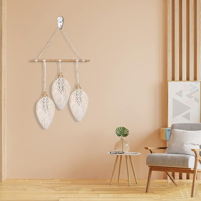 Brmeday Macrame Wall Hanging - Boho Chic Tapestry for Living Room, Bedroom, Outdoor, Wedding, Christmas Day Decor