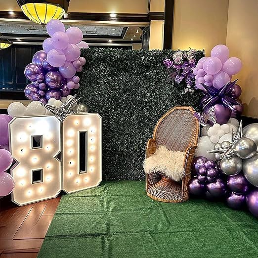 "Magical Purple Balloons Set - Mix of Violet, Lavender, Silver, and Clear Balloons with Silver Crystal Accents - Decorate Your Party with Style and Class"