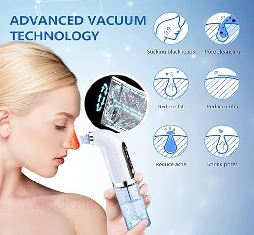 Blackhead Remover Skin Scrubber Facial Cleaner Skin Peeling Face Scrubber Peeling machine Face cleaner machine pore cleaner 2PCS (A)