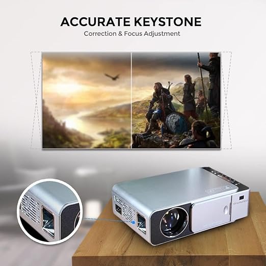 T6 Home Theater LED Projector, WiFi 3500 Lumen Brightness, 1080P HD Portable Wireless Projector for Outdoor Gaming, Home Cinema, Wireless Screen Mirroring, Up to 200" Screen Size