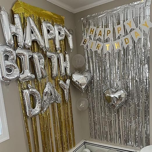 Silver Heart Foil Balloons - 10 Pcs Silver Heart Balloons, 18 Inch Valentines Day Balloons, Love Foil Balloons Helium Balloons for Birthday Decoration, Valentine's Day, Wedding, Baby Shower