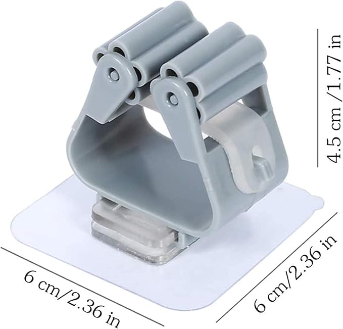 3 Pack Broom Mop Holder Broom Mop Holder Broom Gripper Holds Self Adhesive Reusable No Drilling Anti-Slip Wall Mounted Storage Rack Storage & Organization for Your Home, Kitchen,Bathroom and Wardrobe