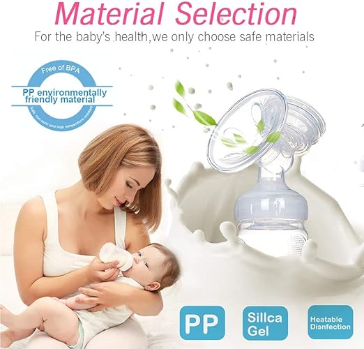 Mumoo Bear Electric Breast Pump, Portable Breast Feeding Pump Nursing Breast Massage With 2 Modes And 9 Suction Levels, Bpa Free Single Breast Milk Pump (Pink)