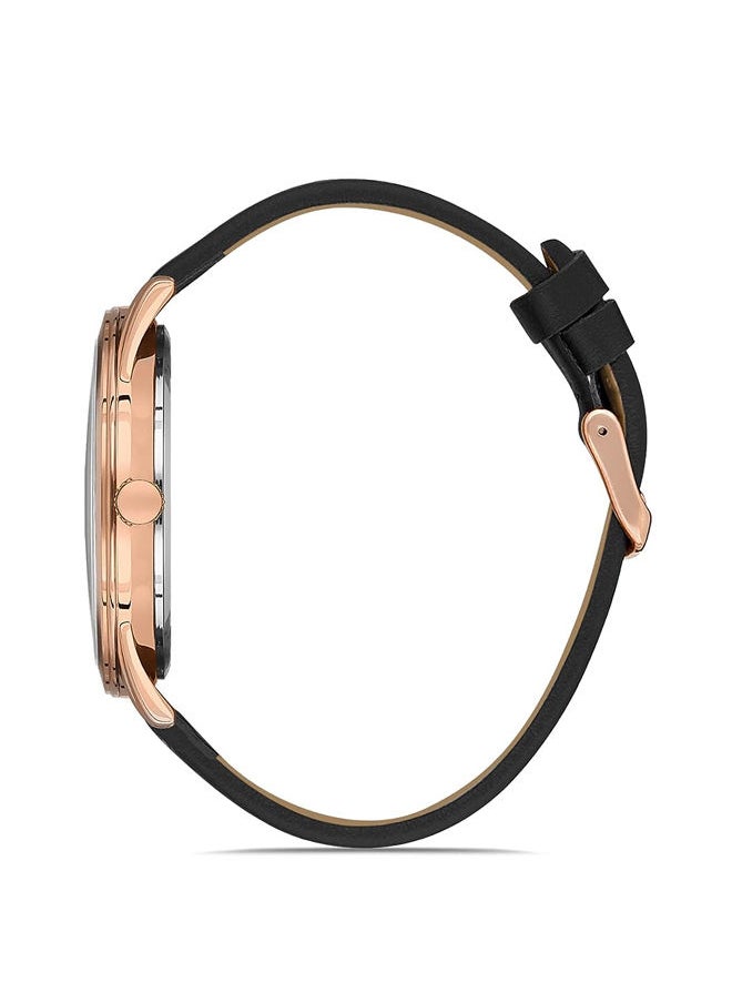 Leather Analog Watch DK.1.13076-4