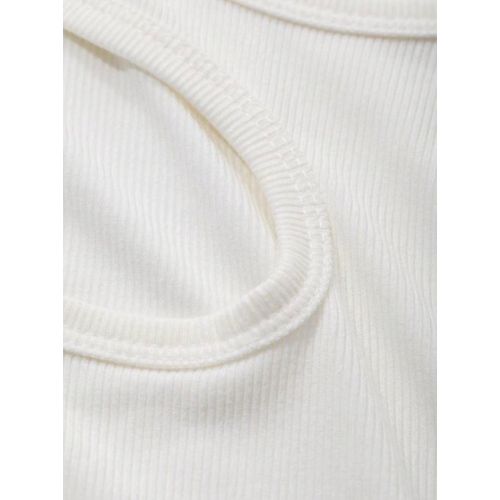 Martina Store Women's T-shirt Made Of Ribbed Cotton - White