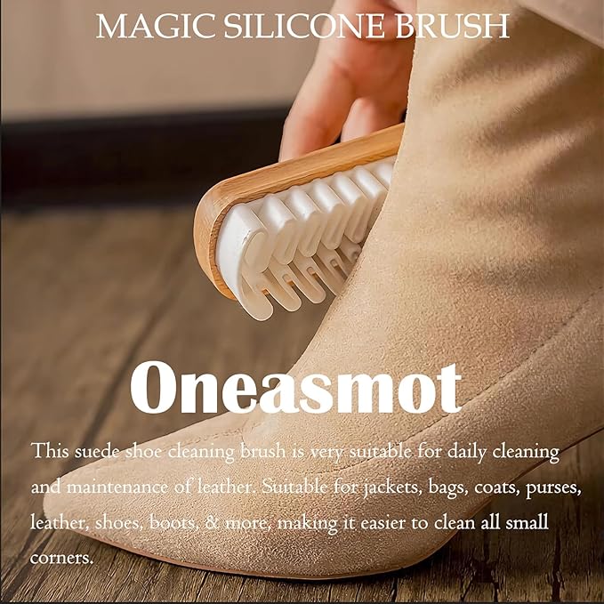 2 Pcs Suede Shoe Brush, Boot Shoe Cleaning Brush Suede Cleaner Brush Soft TPR Suede Eraser Folded Crepe Shoe Brushes for Cleaning Magic Silicone Suede Nubuck on Boots, Shoes, Jackets, Leather