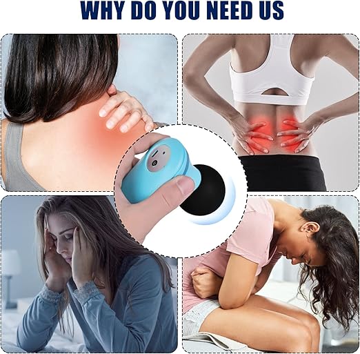 Mini Massage Gun, Portable Muscle Massager: Electric Handheld Massager, USB Charging, Massage Gun, 6 Adjustable Speeds for Neck, Shoulder, Back (Blue)