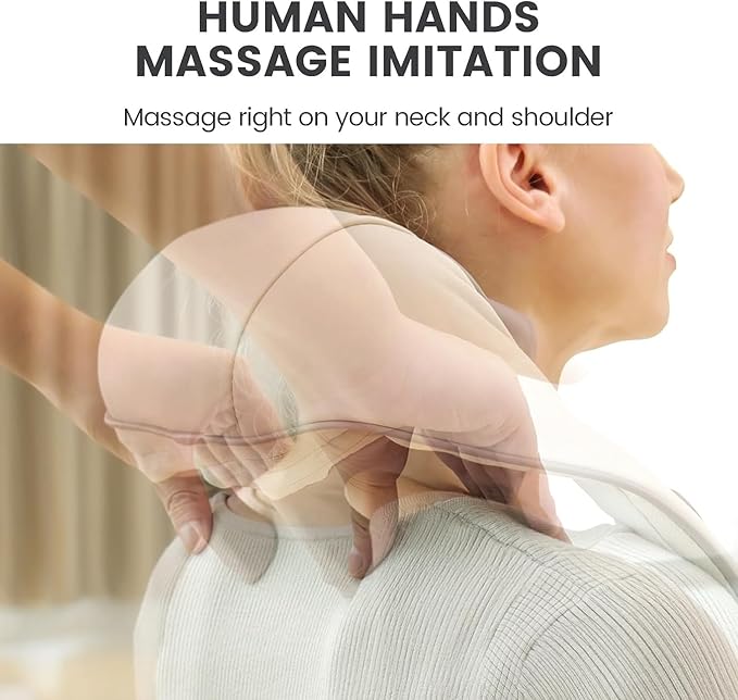 Massagers for Neck and Shoulder with Heat,Neck Massager Cordless, Massage Shiatsu Neck and Back Massager with Heat Electric Shoulder Massagers, Manual Massage