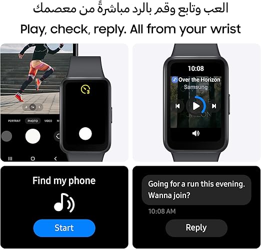 Samsung Galaxy Fit3 Smartwatch, Exercise and Sleep Tracking, Fall Detection, Bluetooth, 40mm, Gray