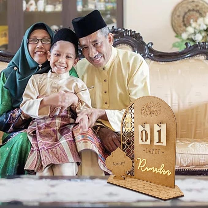 Waaka Dubbulon Ramadan Calendar, Eid Mubarak Decoration, DIY, Wooden Ramadan Decoration, Eid Mubarak Advent Calendar Countdown Calendar, Eid Mubarak Ornaments, 30 Days to Eid