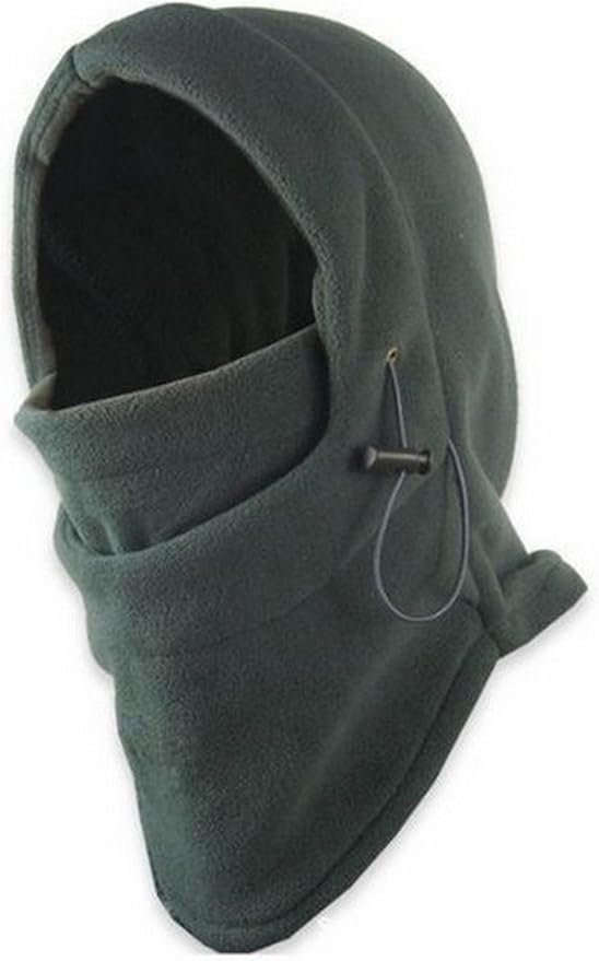 Xinliya Double Layers Thicken Warm Full Face Cover Winter Ski Mask Beanie Cs Hat, Grey 3pcs, One Size