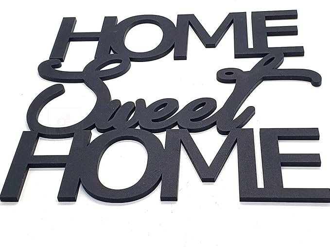 Art Street Home Sweet Home MDF Plaque Painted Cutout Ready to Hang Home Décor, Wall Décor, Wall Art