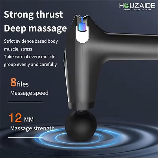 Pinaka Pro Deep Tissue Muscle Massage Gun for Athletes, Gym Enthusiast, Handheld Percussion Body Massager with Powerful Brushless Motor (HA812) Mother's Day Gift