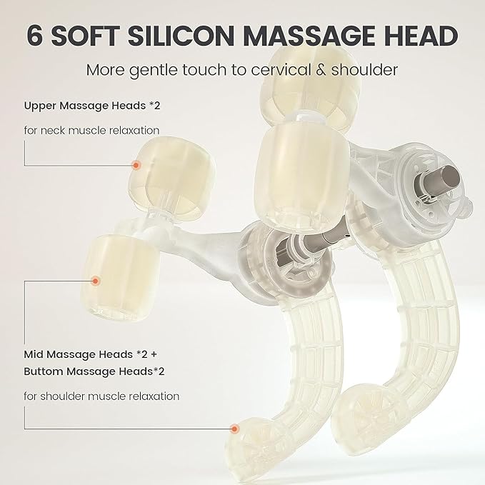 Massagers for Neck and Shoulder with Heat,Neck Massager Cordless, Massage Shiatsu Neck and Back Massager with Heat Electric Shoulder Massagers, Manual Massage