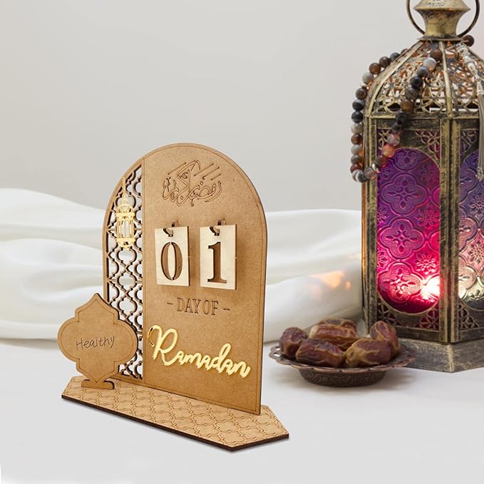 Waaka Dubbulon Ramadan Calendar, Eid Mubarak Decoration, DIY, Wooden Ramadan Decoration, Eid Mubarak Advent Calendar Countdown Calendar, Eid Mubarak Ornaments, 30 Days to Eid