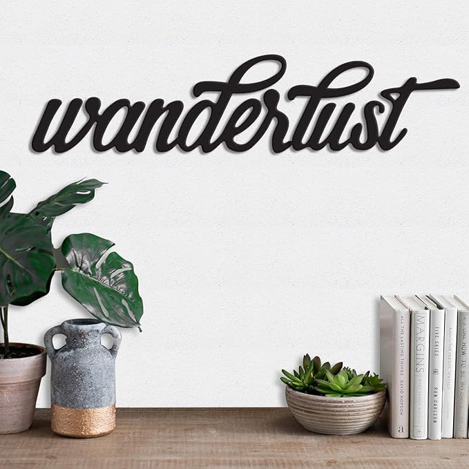 Art Street Travel Wall Sign, Wanderlust Wooden Sign/Wall Hanging for Decor, Home Decorative.