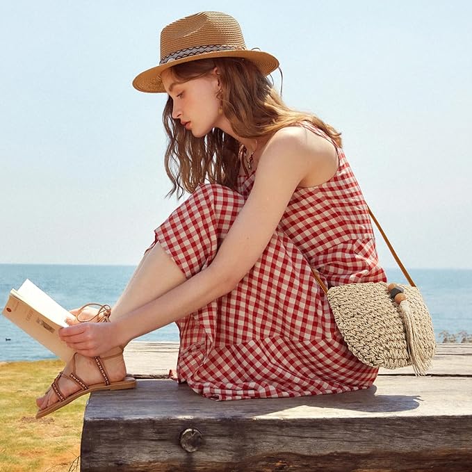 NEWROGENG Handwoven Straw Bag for Women Vacation