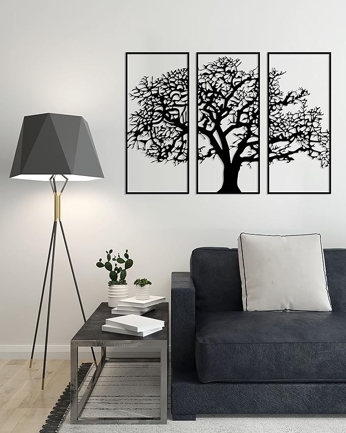 Home Gallery decorative winter tree wooden wall art 80x130 cm