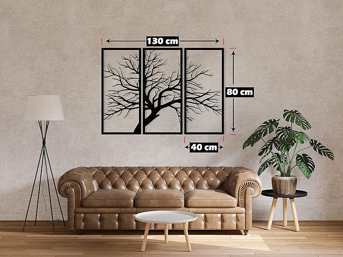 Home Gallery decorative tree wooden wall art 3 panels 80x130 cm