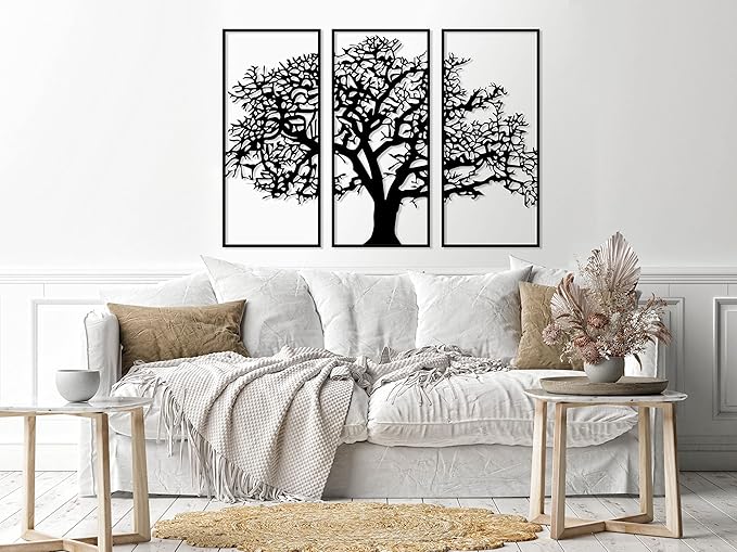 Home Gallery decorative winter tree wooden wall art 80x130 cm