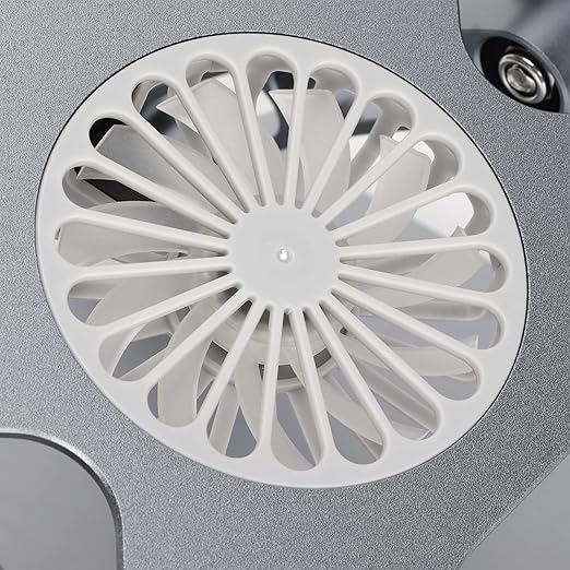 Aluminum Alloy Laptop Stand With Cooling Fan, PC Stand,Tablet Stand, Foldable,USB Connection,Adjustable Height Up to 16’’,Strong Cooler Stand,Suitable for Office,WFH,Business Trips (Silver)