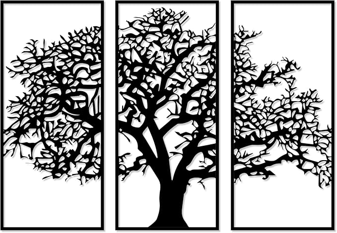 Home Gallery decorative winter tree wooden wall art 80x130 cm