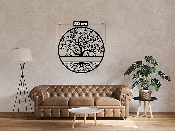 Home Gallery decorative tree of life wooden wall art 80x80 cm