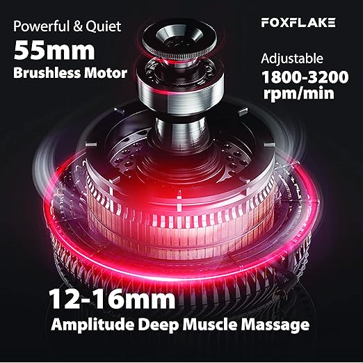 Massage Gun Deep Tissue Handheld Percussion for Athletes Massager Portable Body Muscle Massager with 30 Adjustable speeds 6 pro Massage Heads for Pain Relief and Relaxation Muscle Massage Gun