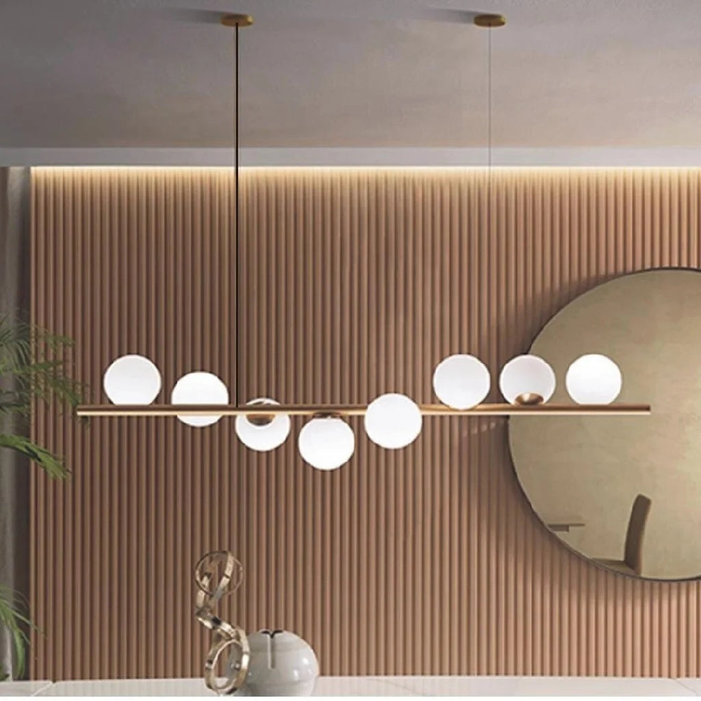 Track chandelier eight bulbs - copper /code: 131