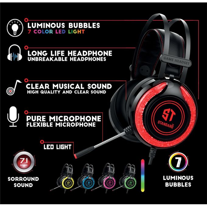 Headphone Standard Gaming GM06
