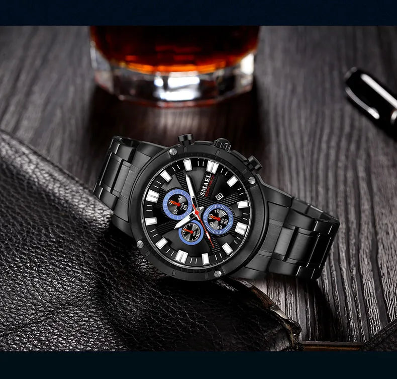 SMAEL WATCH For Men Leather-S6010-BRG