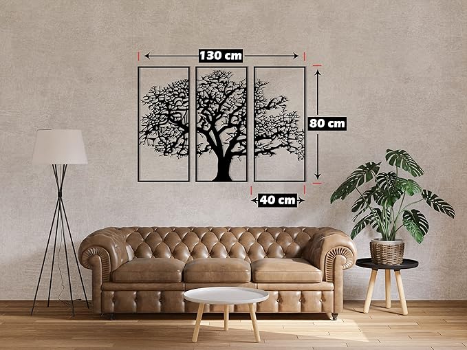Home Gallery decorative winter tree wooden wall art 80x130 cm