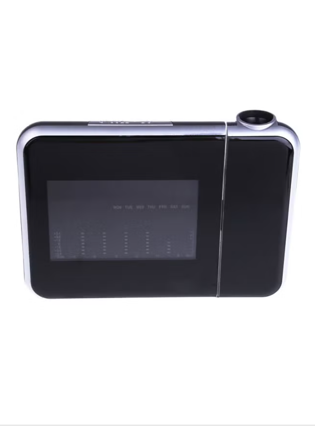 Generic Digital LED Projector Alarm Clock Black/Silver
