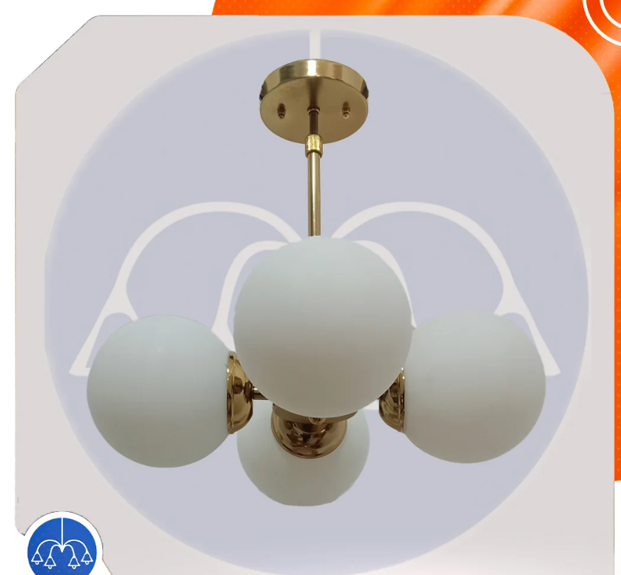 Chandelier Shams 4-Gold Shiny (Code:307)