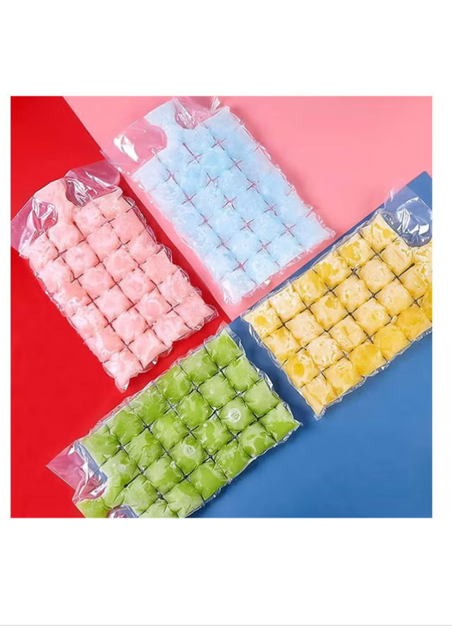 Generic 1-Piece Disposable Self-Sealed Ice Cube Bag Multicolour