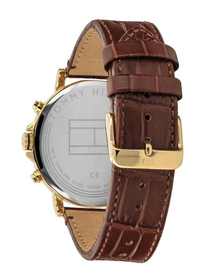 TOMMY HILFIGER Men's Leather Chronograph Wrist Watch 1710380