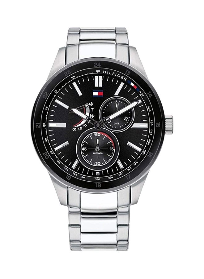 TOMMY HILFIGER Men's Austin Round Shape Metal Analog Wrist Watch 44 mm - Silver - 1791639